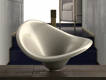 FLOWER - Countertop oval washbasin by Glass Design - view 2